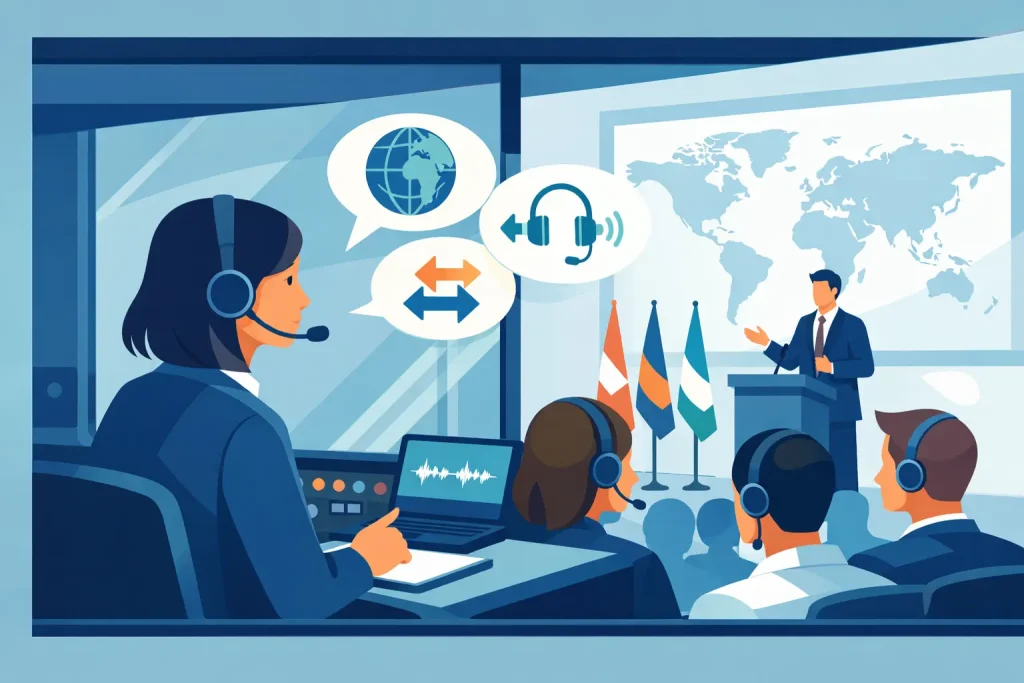 Intérprete simultáneo para conferencias fiable