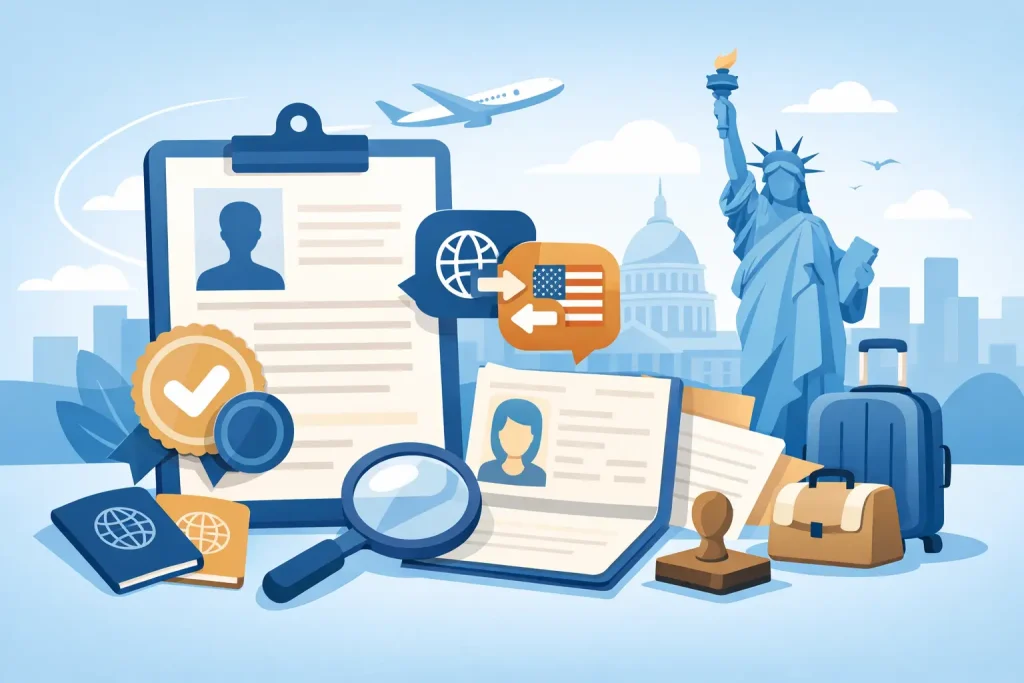 Traducción certificada para visa estadounidense